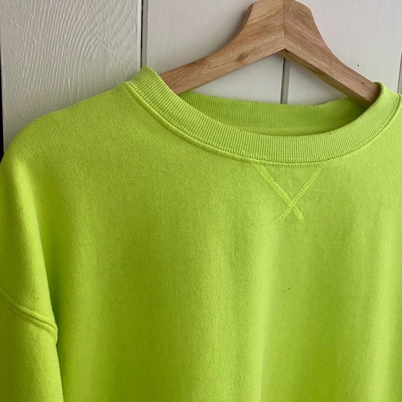 Neon Green Oversized Crewneck - Picture 3 of 3